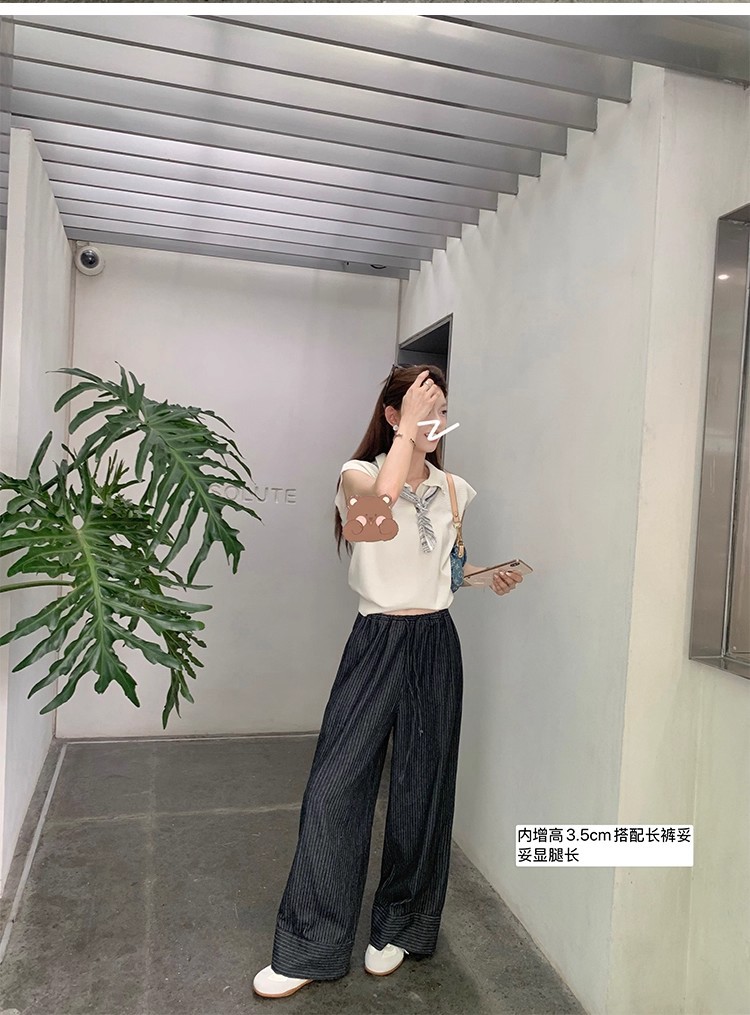 2025秋季新款圆头拼色系带板鞋女复古厚底挂件休闲德训鞋阿甘女鞋详情11