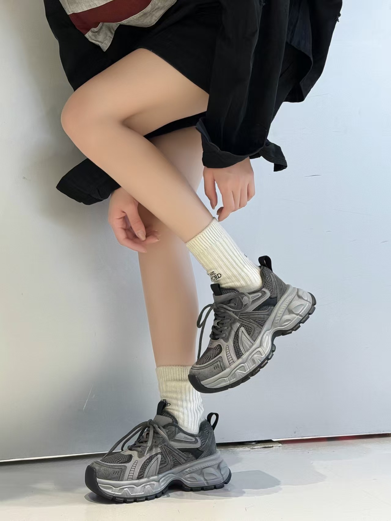 Fleece dad shoes for women 2025 autumn/Winter new retro genuine leather sports casual shoes, versatile thick-soled color-blocking running shoes pic 5