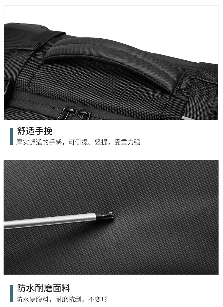 New cross-border multi-functional backpack for men, large-capacity airbag storage business backpack, Oxford fabric waterproof travel bag pic 16