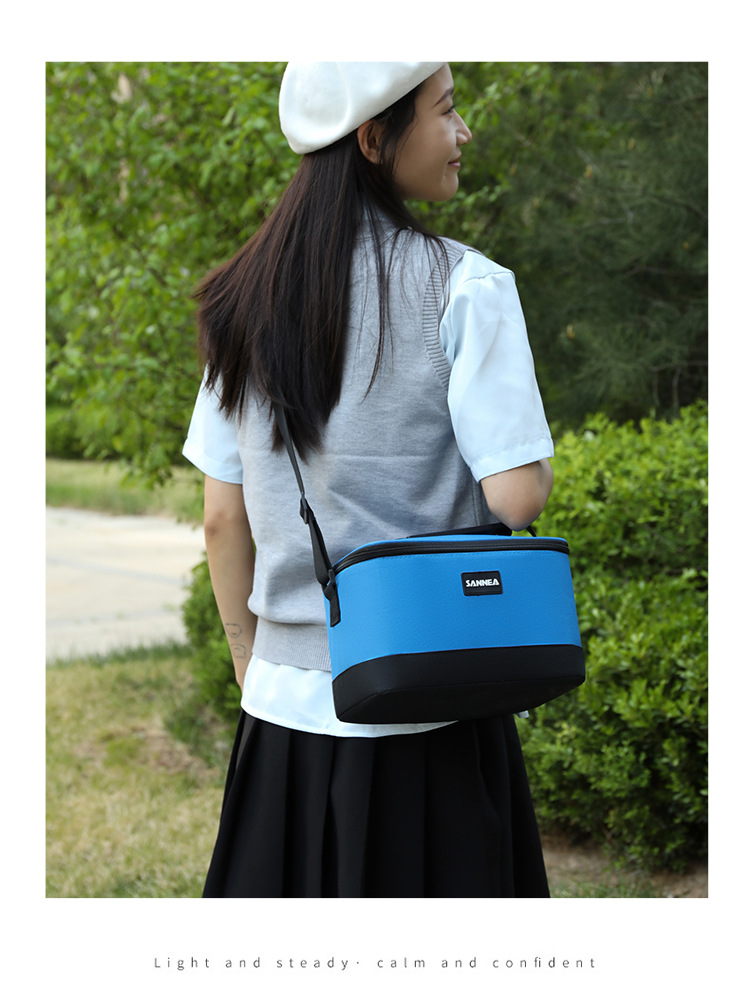 Wholesale aluminum foil lunch bags, waterproof ice packs, hand-held lunch box bags, thickened striped bento bags, insulated bags, cross-border pic 21