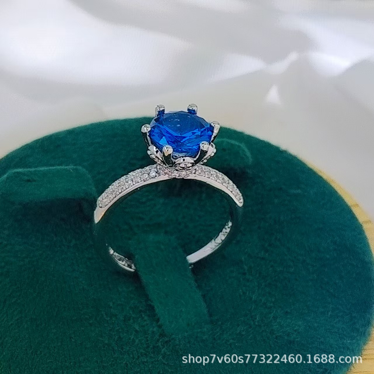 热卖珠宝首饰2克拉圆形培育鸽血红红宝石开口戒指女时尚彩宝戒指详情25