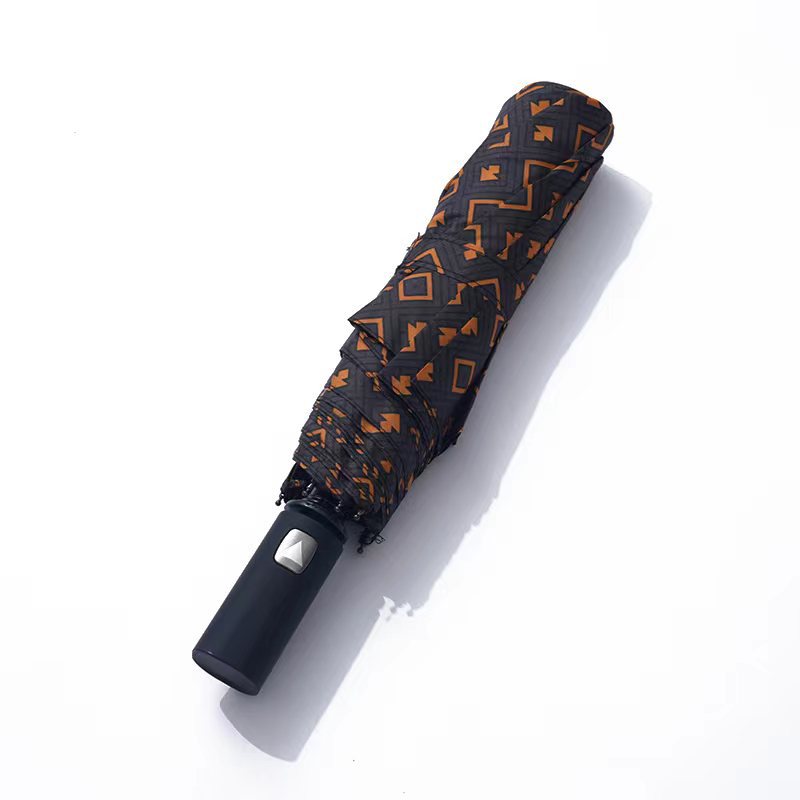 混色方片格6色半自动三折伞折叠伞休闲工厂直供详情7