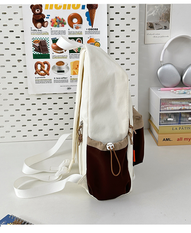 跨境新款学院风百搭双肩包初高中学生上课书包撞色洋气轻便双背包详情33