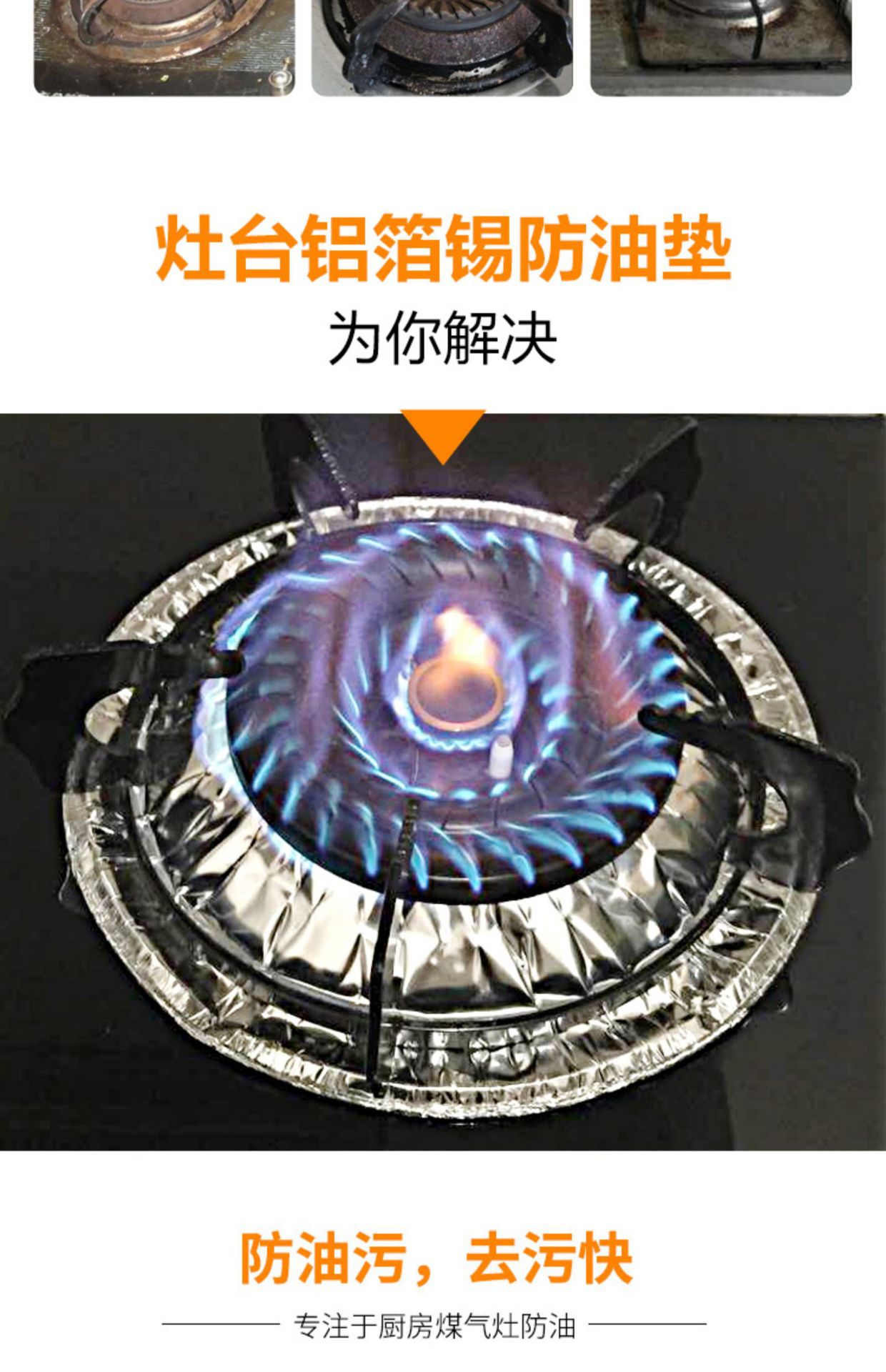 Газовая наклейка, защитная от масла, газовая плита, кухонная плита, круглая плита, фольга, фольга, плита pic 2