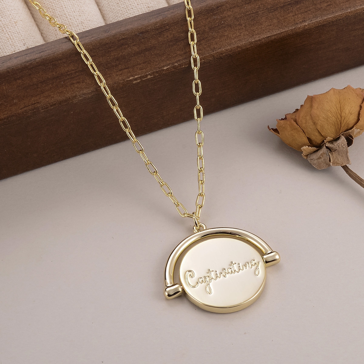 European and American letter fashion pendant, niche round English collarbone chain, versatile for women, light luxury, diamond-encrusted, personalized factory wholesale pic 39