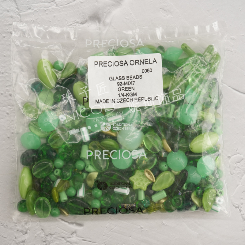 新款捷克玻璃珠preciosa多尺寸款式玻璃混珠多色系列250克装详情4