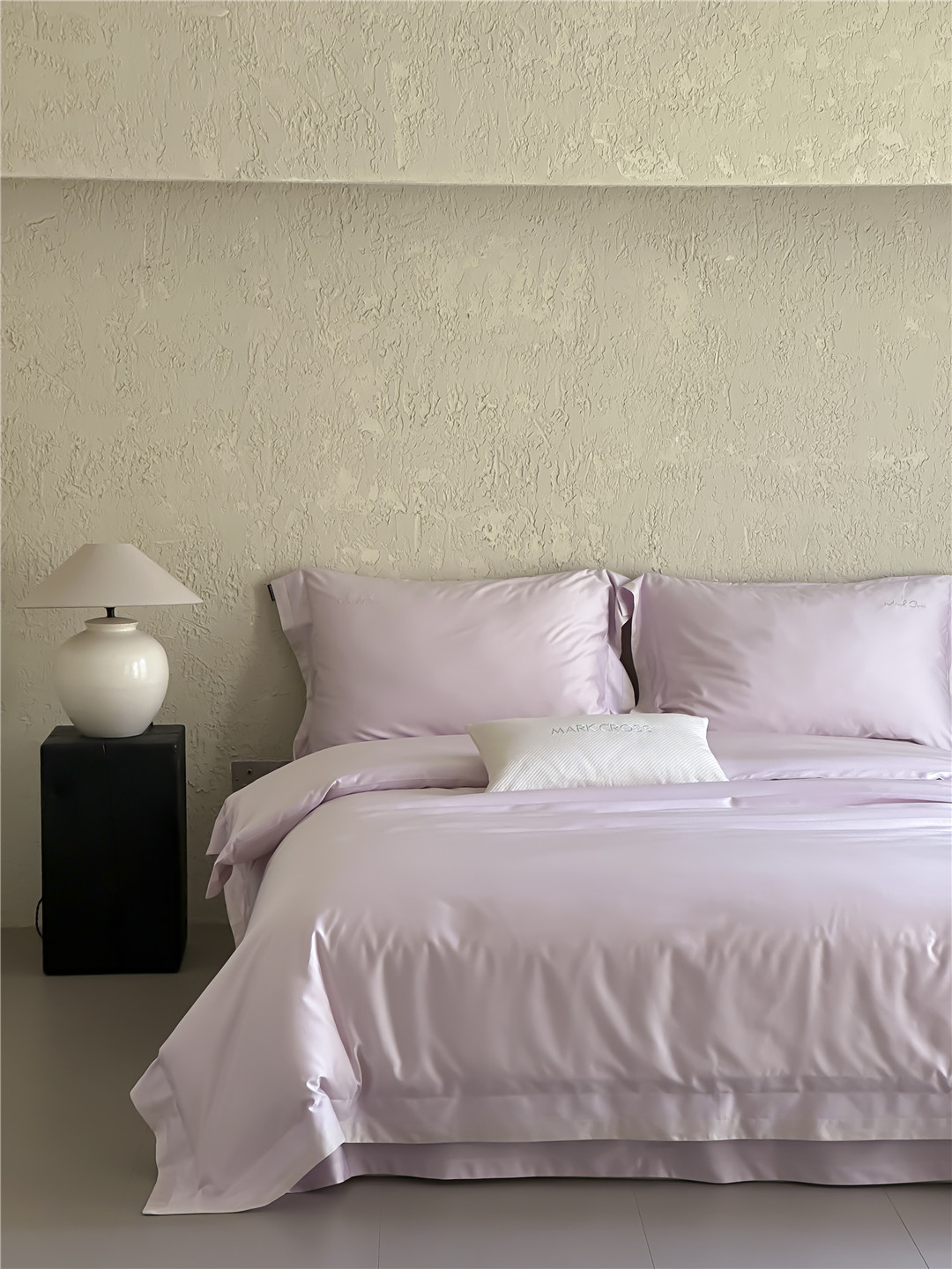 Minimalist style 100-count ultra-fine denier Tencel cotton four-piece set, high-end and silky smooth naked sleeping grade bedding pic 19