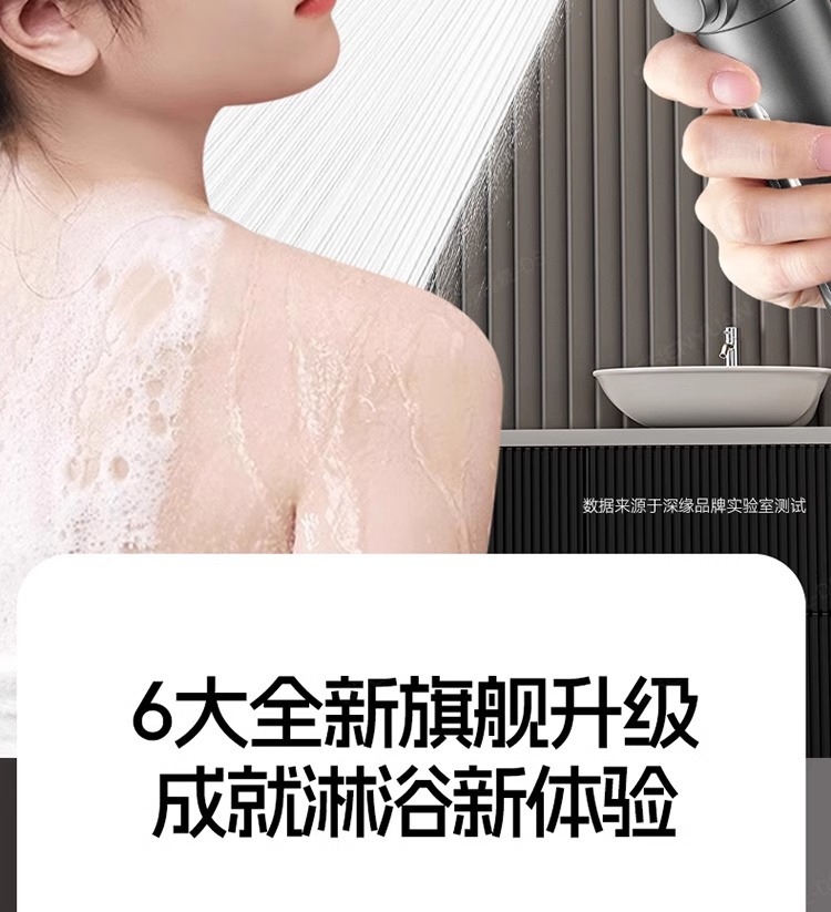 涡轮增压花洒喷头超强淋雨花晒头浴头超级加压浴室沐浴莲蓬头套装详情4