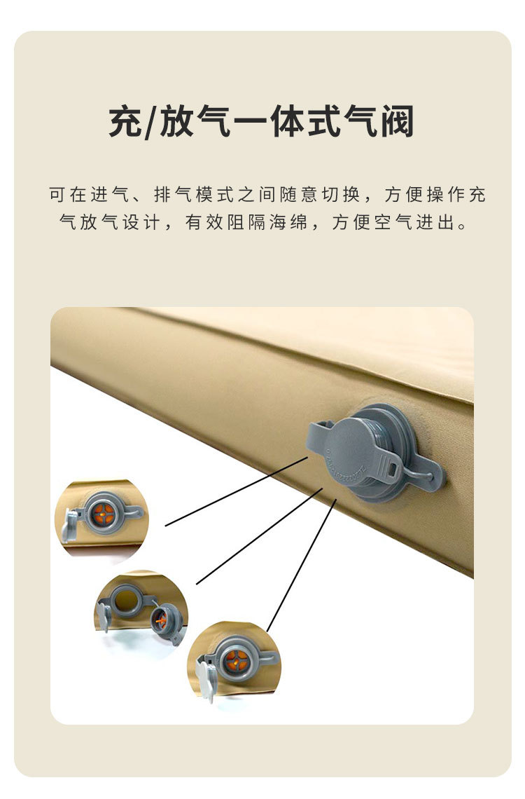 夏诺多吉自充气防潮睡垫户外露营蜂窝海绵垫包边床加厚波江奶酪垫详情6