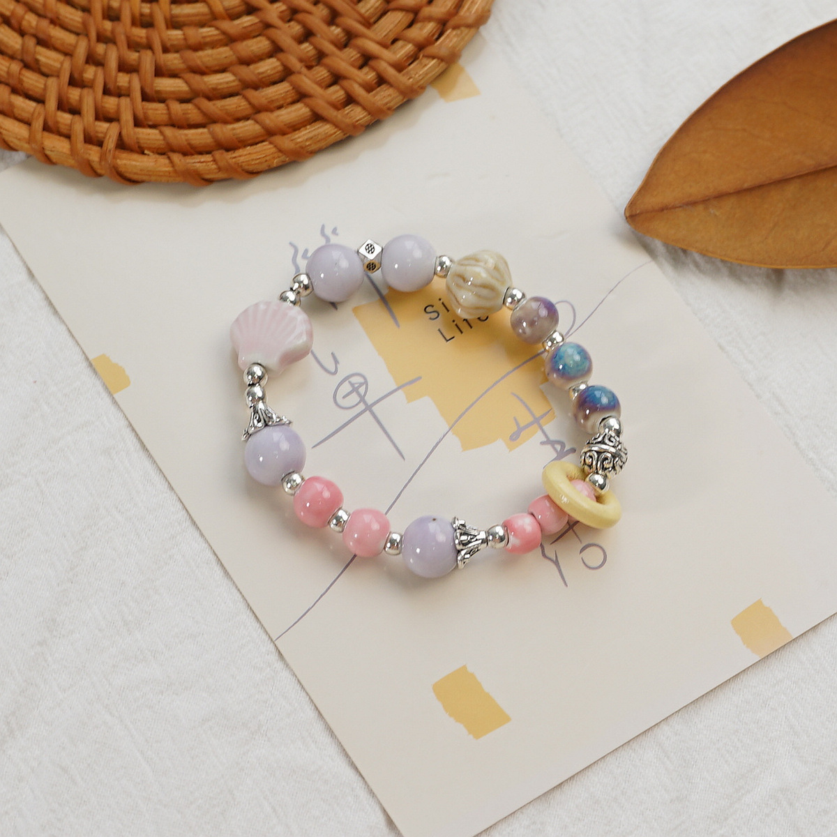 A new Chinese-style single-loop Jingdezhen ceramic bracelet, a touch of celadon ethnic style artistic butterfly fashion bracelet accessory pic 11