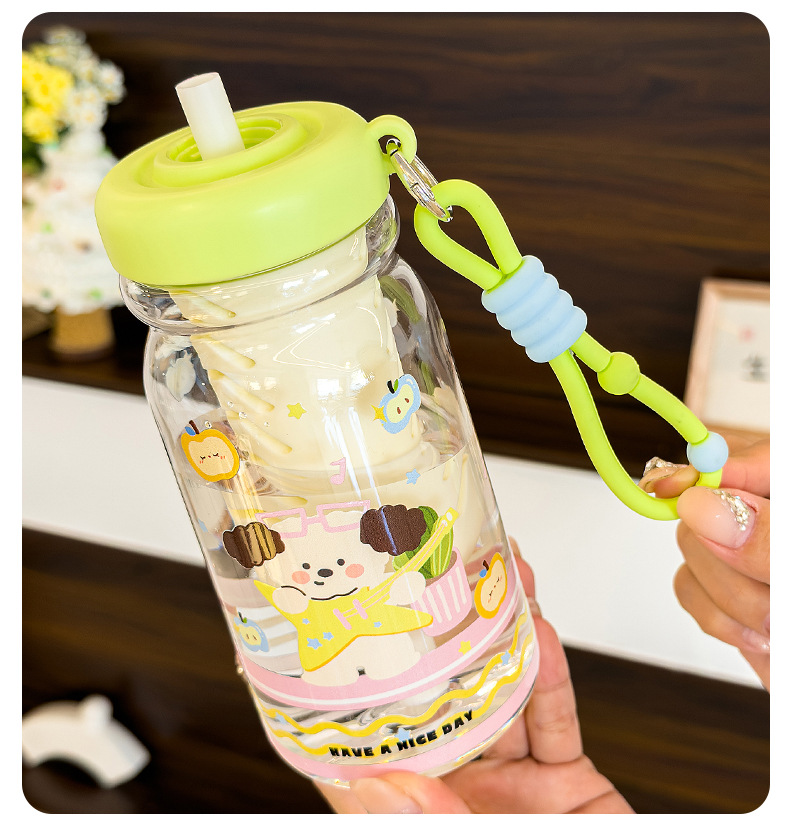 Tazas de agua de dibujos animados adorables cuerpo plástico niños taza de agua diagonal trans dibujos animados tazas de plástico para niños pic 14