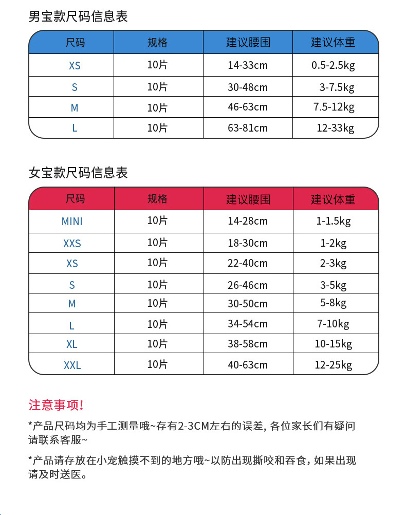 成长日记宠物纸尿裤狗狗生理裤母狗姨妈巾公狗尿不湿DONO'S DIARY详情13