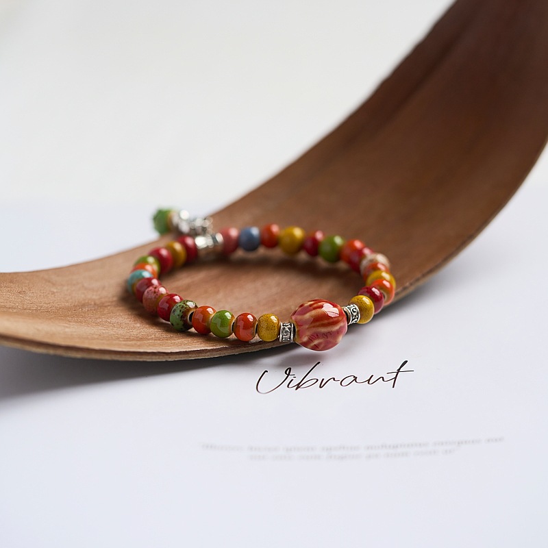 新中式景德镇陶瓷手串女小众设计手链闺蜜手绳批发复古手饰国风详情9