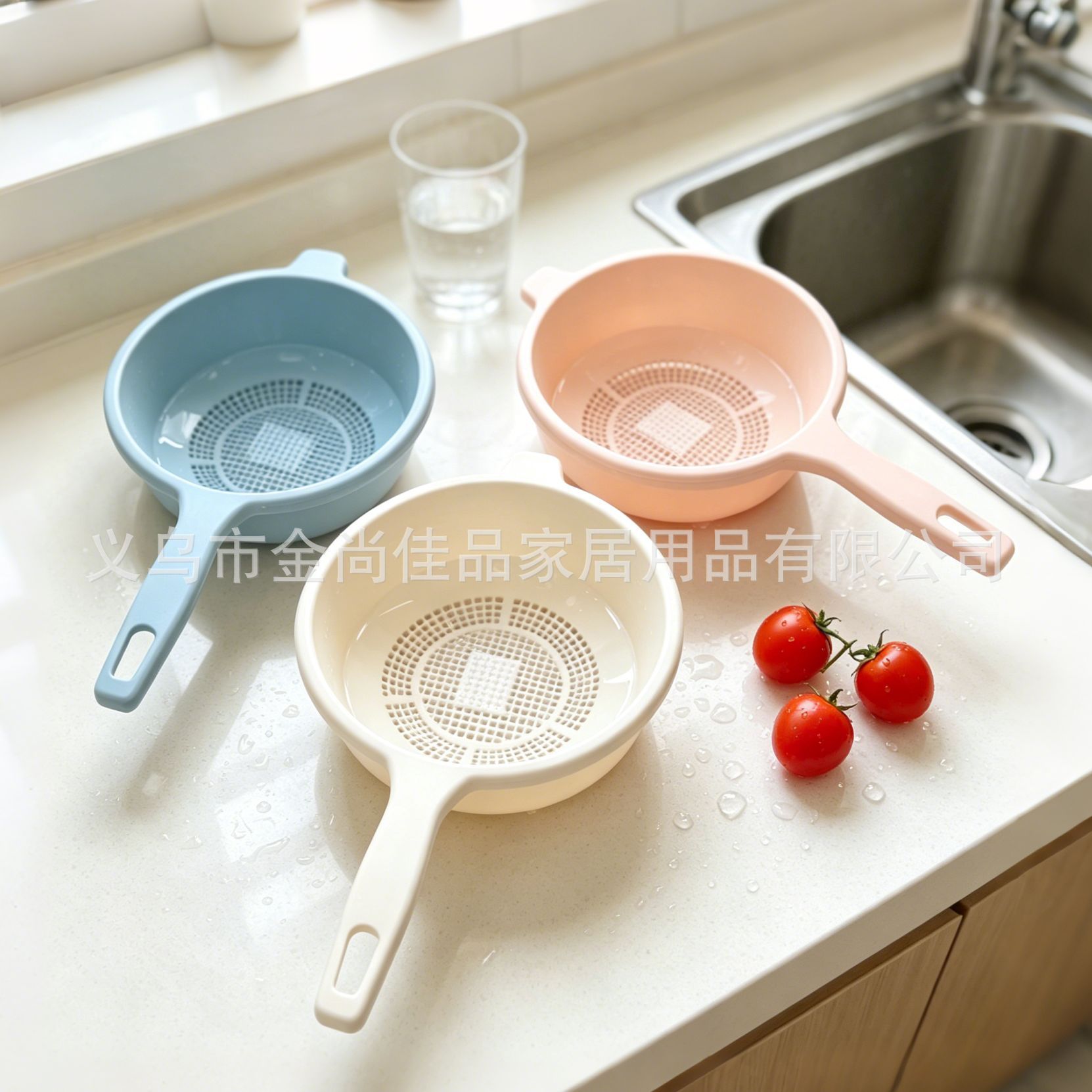 Creative circular vegetable and fruit storage sink vegetable basket with hollowed-out draining basket for home kitchen pic 7