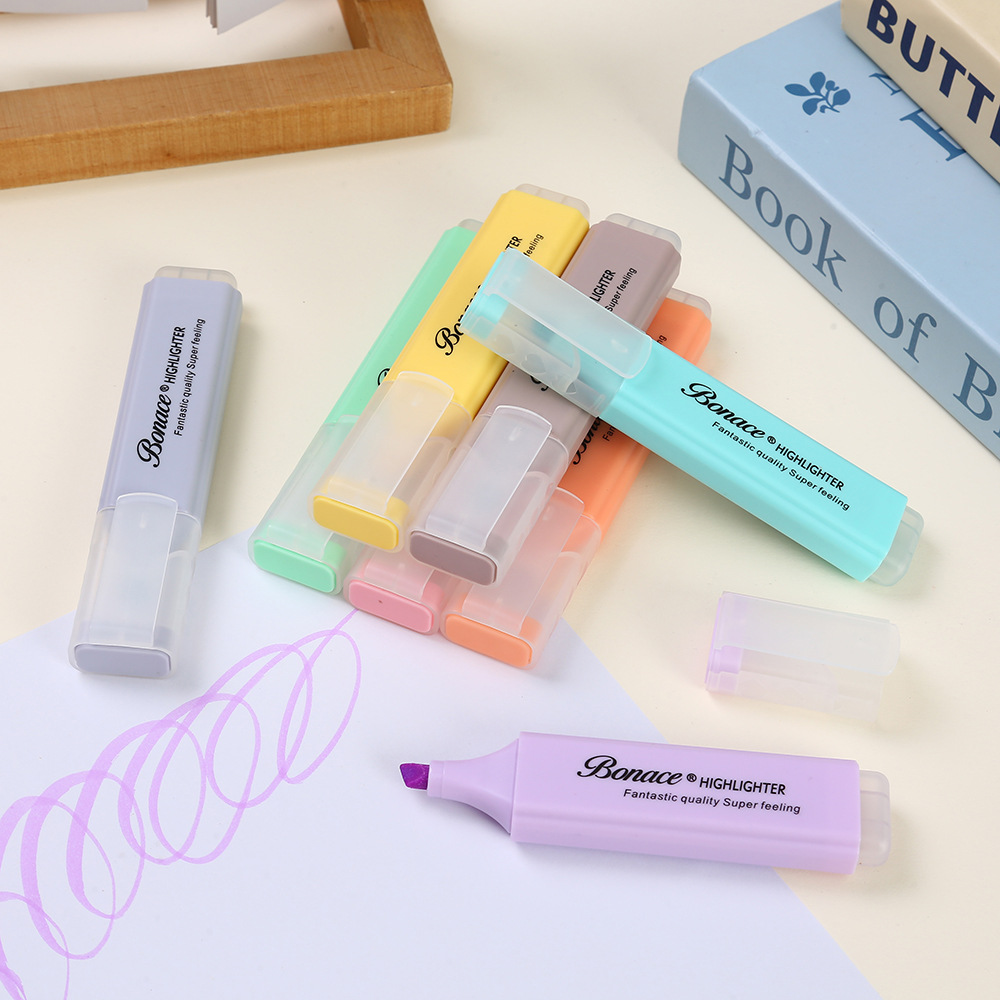 Wholesale of new flat-tipped large-capacity highlighters, student key marking watercolor pens, gift candy-colored markers pic 15