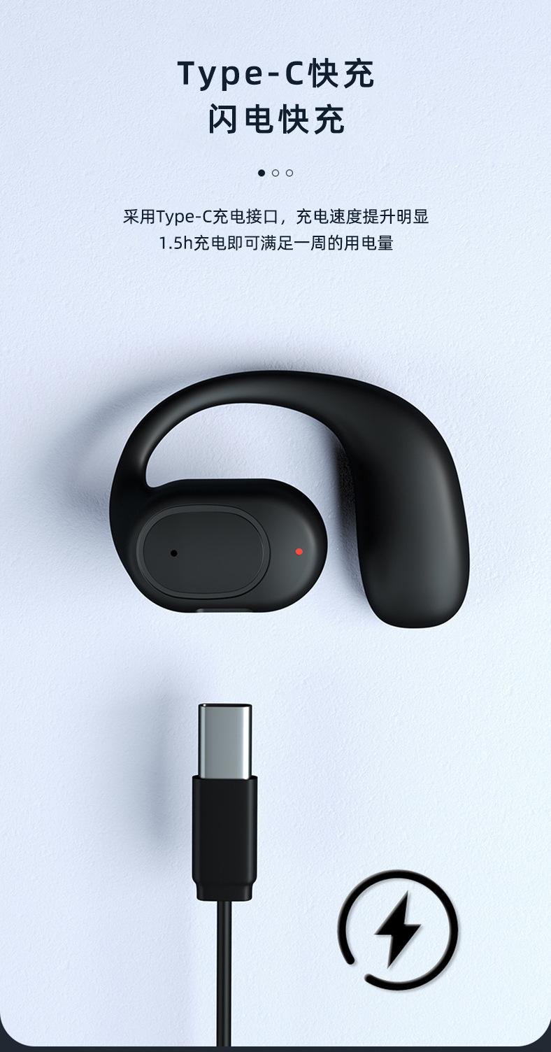 The new cross-border OWS over-ear bone conduction Bluetooth headphones feature radio performance, high noise cancellation, long battery life and low latency pic 25