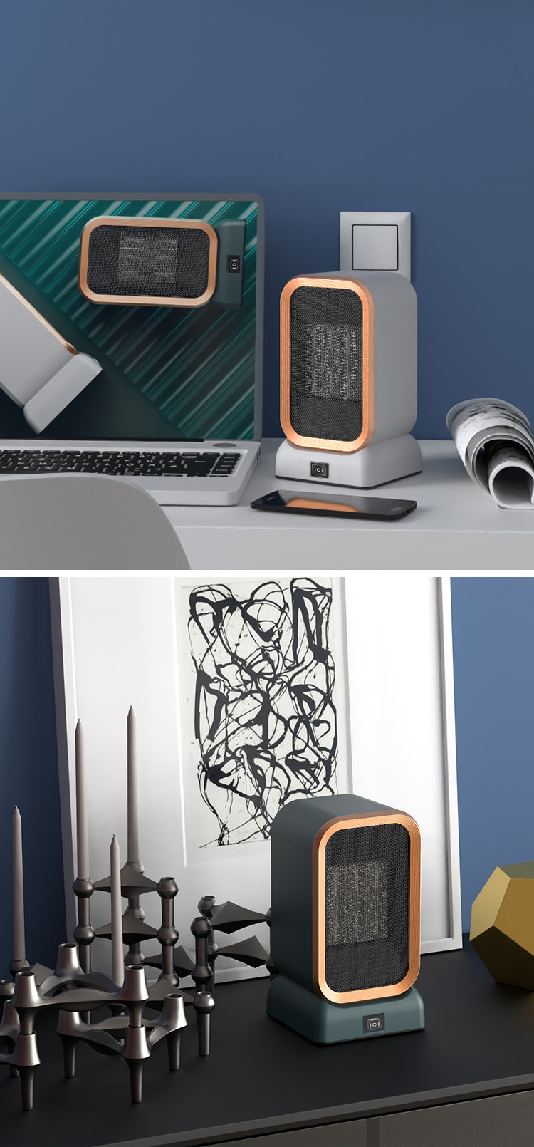 跨境PTC暖风机家用取暖器1000W小型热风机电暖器办公室取暖气宿舍详情18