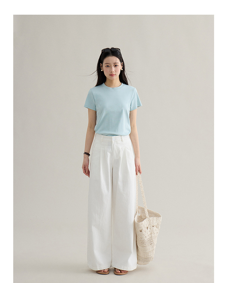 【 Blockbuster B: Super Comfortable Double-collar T-shirt with Upgraded Fabric 】 Spring short-sleeved T-shirt pic 87