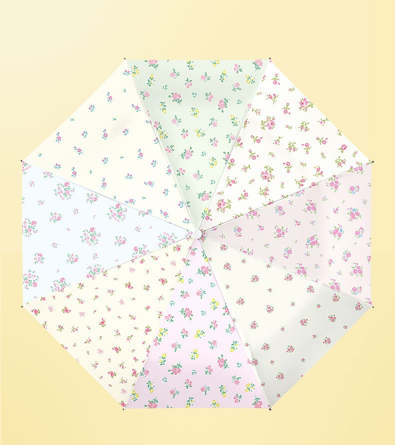 日系三折弯柄遮阳伞防晒晴雨两用折叠黑胶小巧便携雨伞现货批发伞详情11