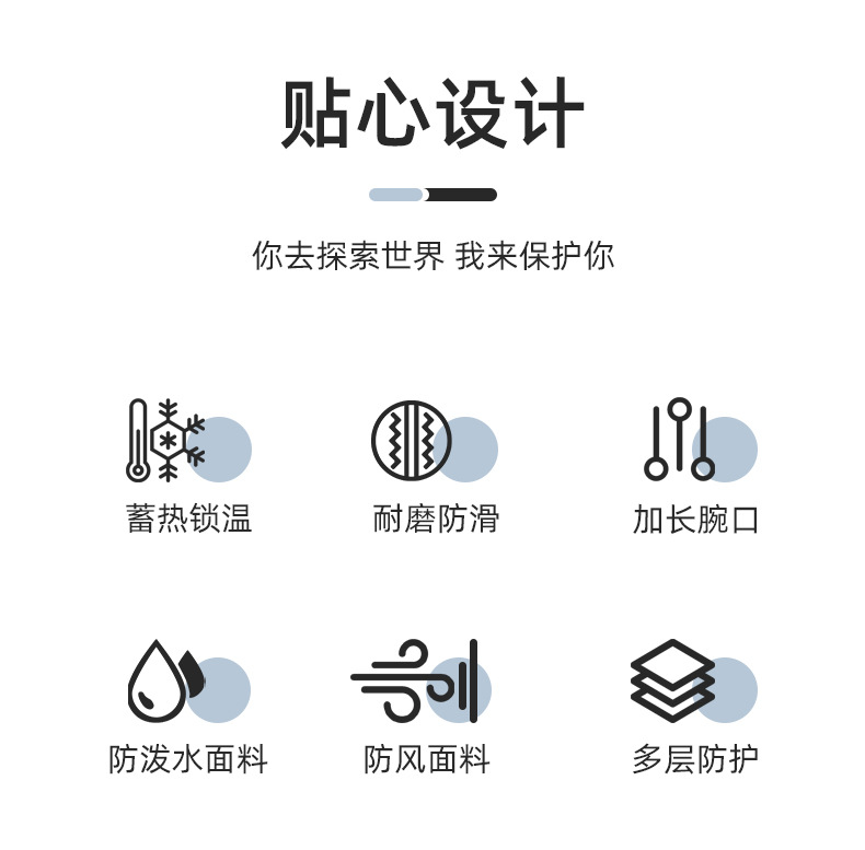 儿童滑雪玩雪手套冬季加绒加厚防滑男女童小孩专用跨境防泼水批发详情4