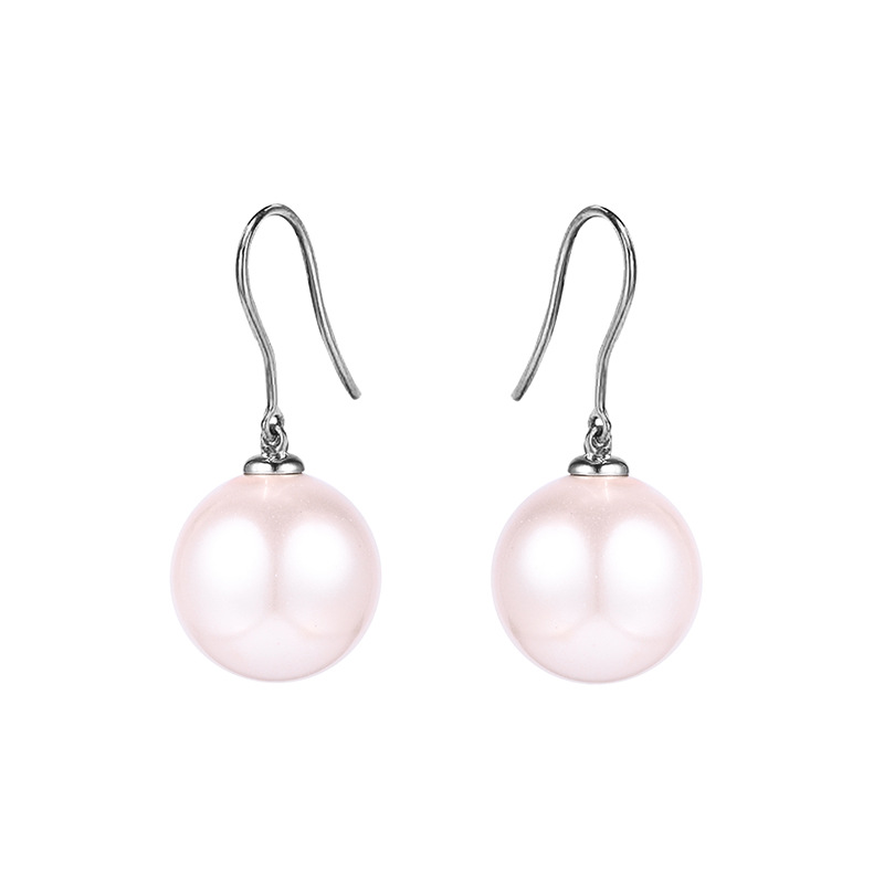 夏季欧美红色系女S925红玛瑙复古韩版耳饰纯银包金豆豆圆珠耳钉详情8