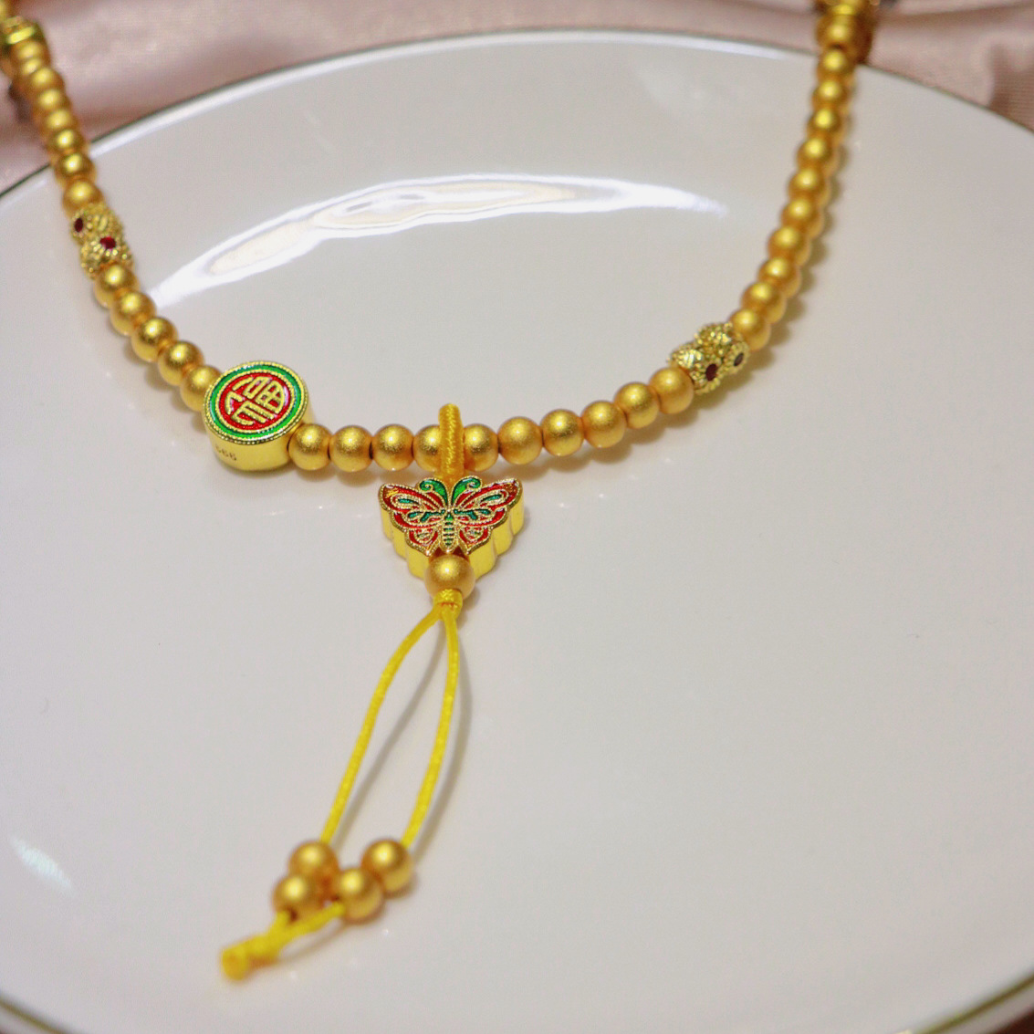 现货批发小众设计电镀K金蝴蝶项链ins时尚百搭潮项链轻奢义乌饰品详情7