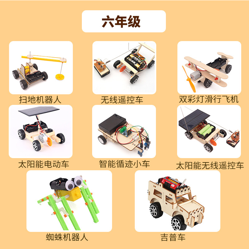 STEM小学生教具科学实验套装玩具小发明电动滑行木质益智手工器材详情8