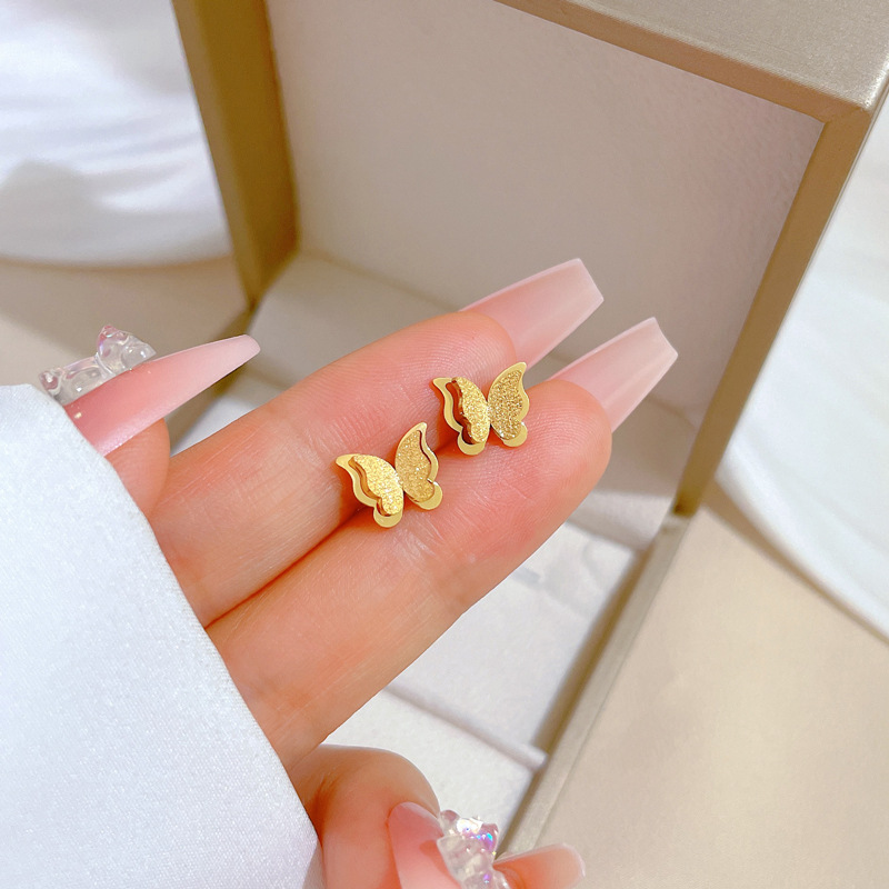 【通体钛钢】贝母幸运草极简风耳钉冷淡男女耳环个性气质宴会耳饰详情15