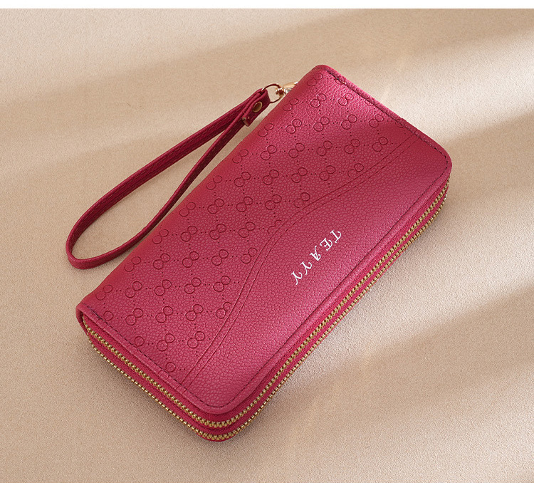 钱包女生长款双拉链wallet手机包女士钱夹大容量手拿包零钱包批发详情19