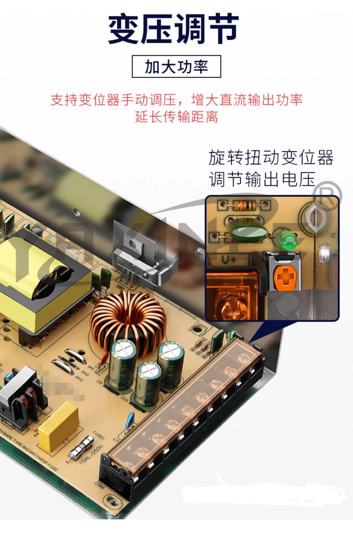 Factory direct supply of 12V iron shell switching power supply, LED light strip display screen, security monitoring DC regulated power supply pic 29