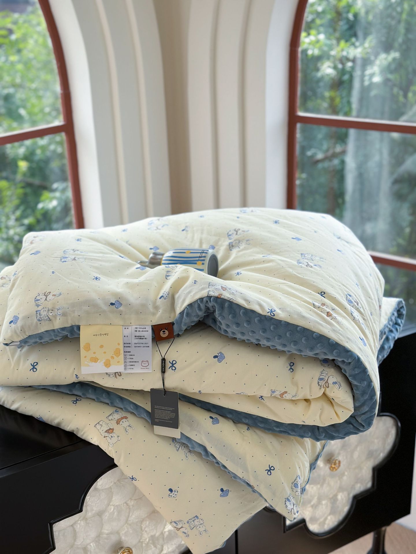 13372 All-cotton cartoon small floral print spring and autumn quilt soothing, bean quilt warm and fleece winter quilt core pic 10