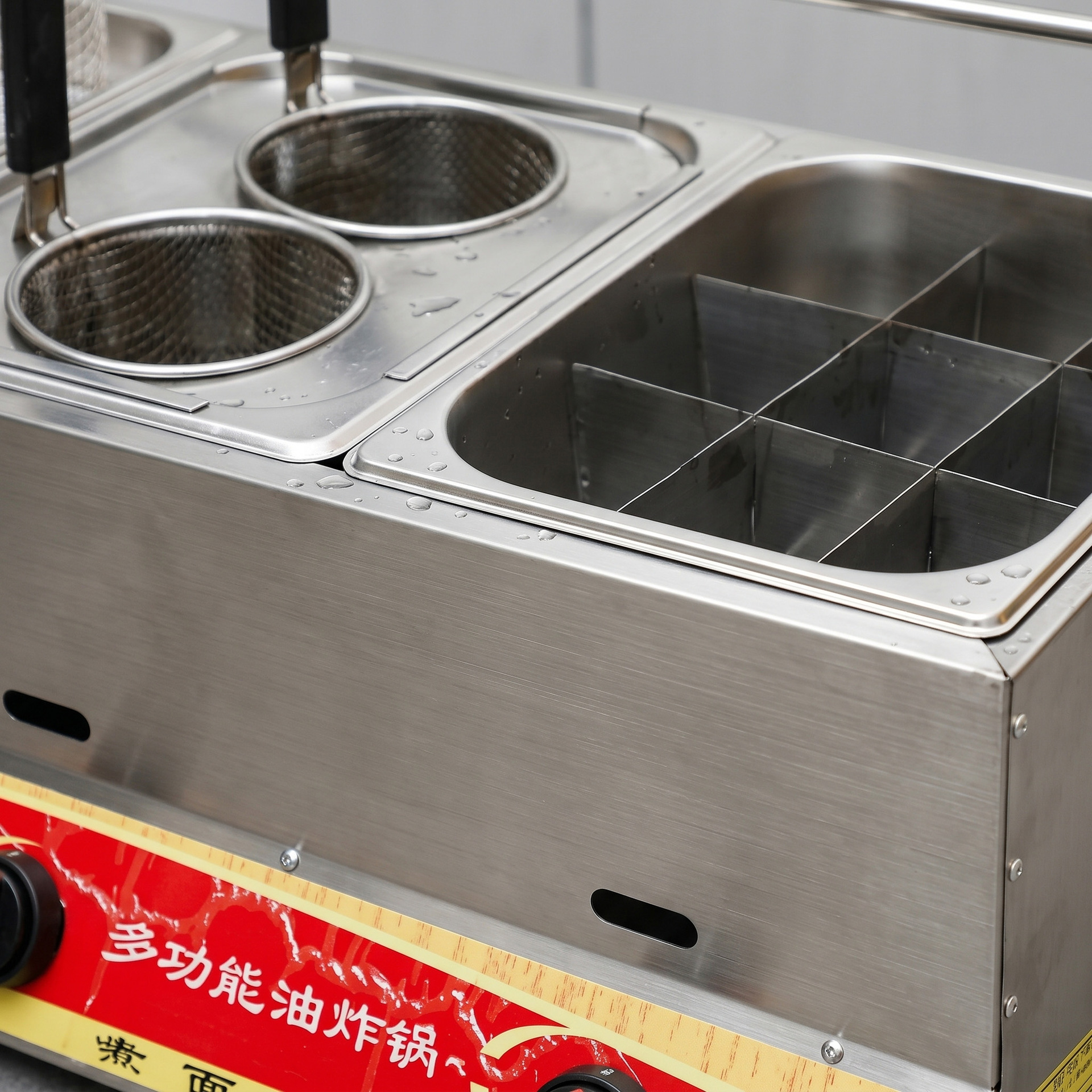 Commercial multi-functional gas noodle cooking stove, oil-frying, noodle cooking and oden all-in-one machine, hotel kitchen and night market stall equipment pic 7