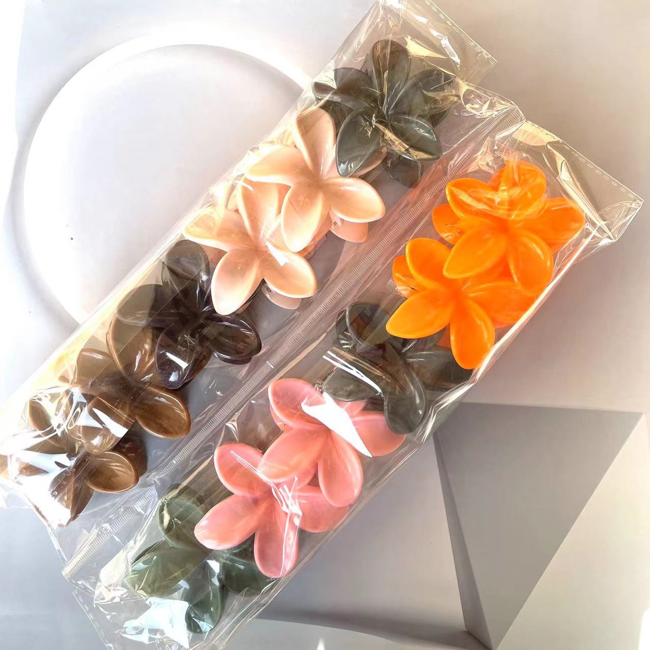 【 Zone 1-12 】 6996 Purple Gold Flower Hairpin 12/ Pack 1200/ box 1 yuan Daily Necessities Colorful Flower Hairpin Flower Hairpin Sweet Lady Side Grab Half Grab back of the head Hairpin pic 1