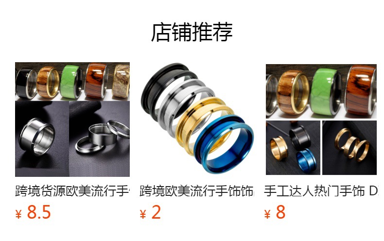 Cross-border source DIY fringed stainless steel handmade ring material accessory combination personalized jewelry wholesale pic 1