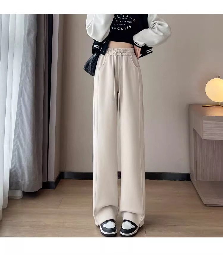 阔腿裤女2025新款春秋款运动直筒休闲裤小个子窄版显瘦垂感香蕉裤详情25