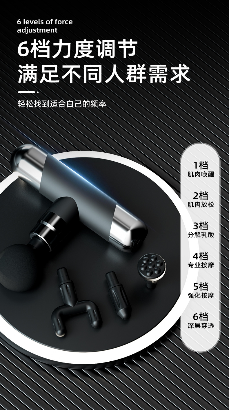 跨境筋膜枪肌肉放松颈椎按摩器迷你筋膜单头颈膜枪C72详情5