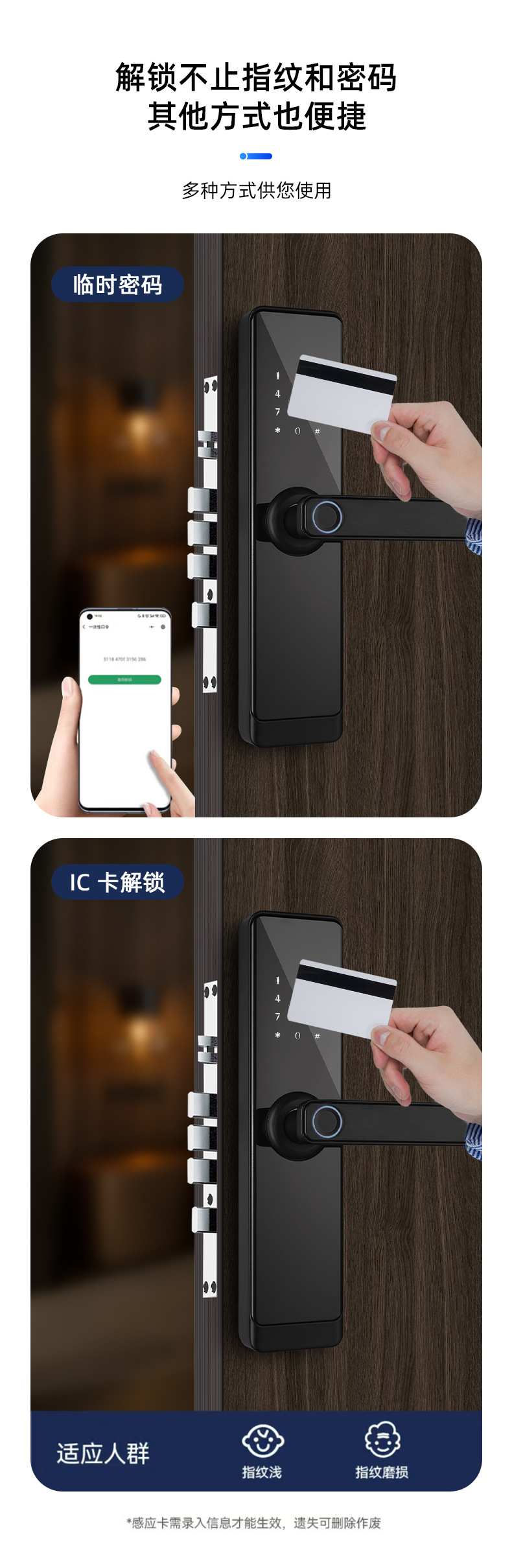 一握开智能门锁木门电子锁密码锁通通涂鸦公寓锁办公室指纹锁详情13