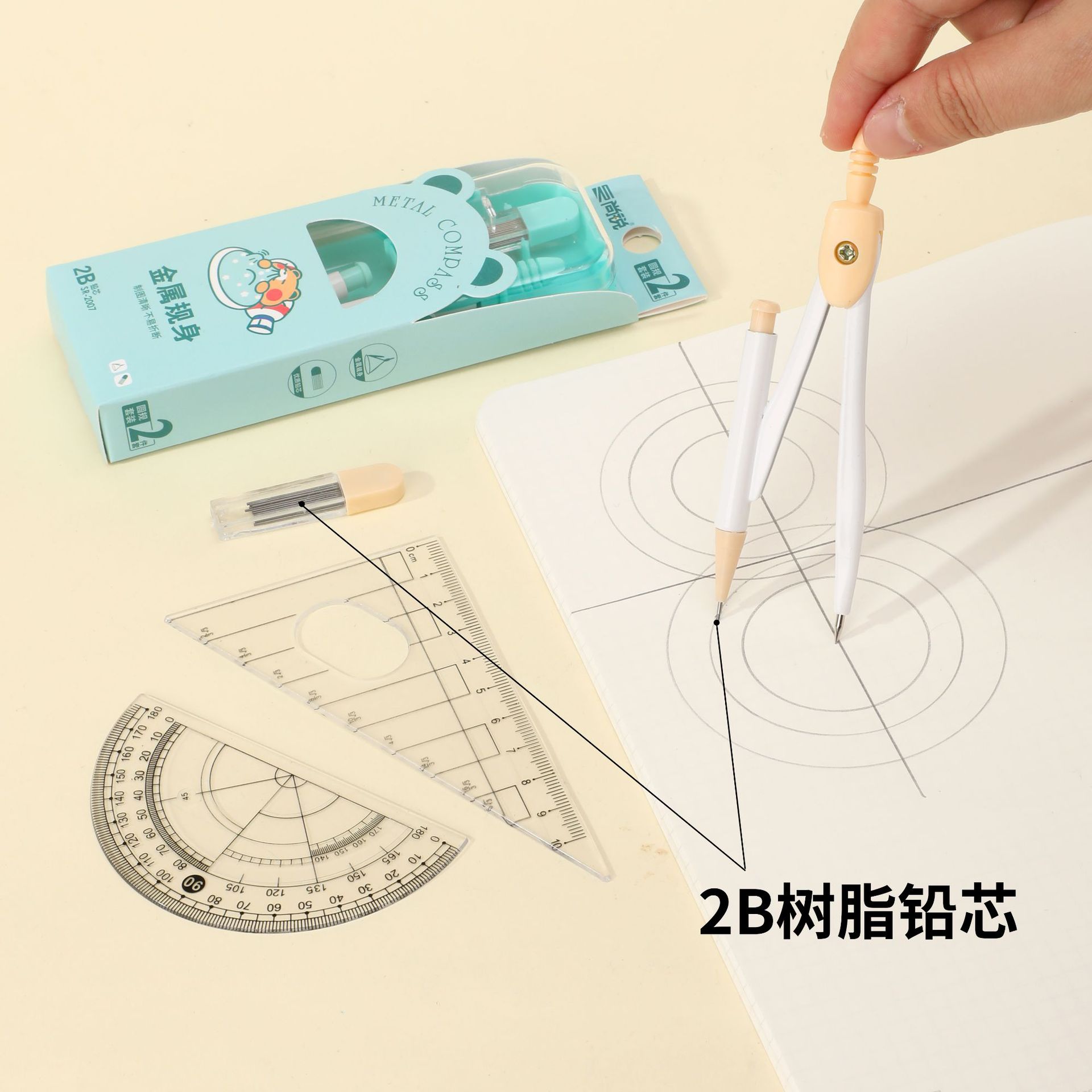 圆规工厂金属圆规 学生圆规单个圆规 配套散装圆规详情4