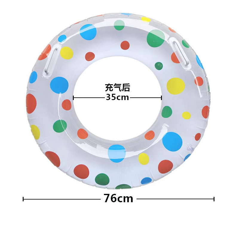 新款可爱圆点游泳圈成人加厚充气腋下圈游泳救生圈水上浮圈现货详情5