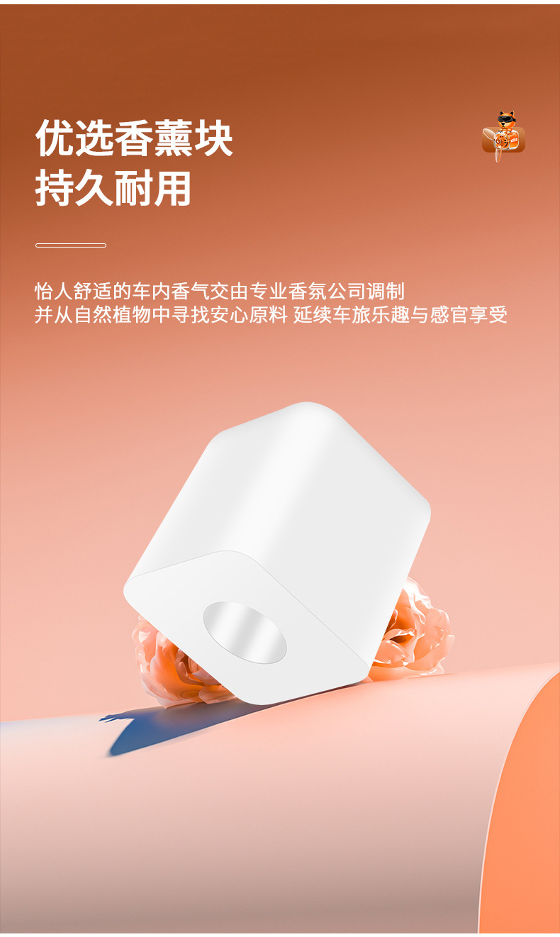 Cross-border new car aroma diffuser, car perfume, long-lasting high-end air outlet clip, fan decorative item, pointed ear dog card pic 6