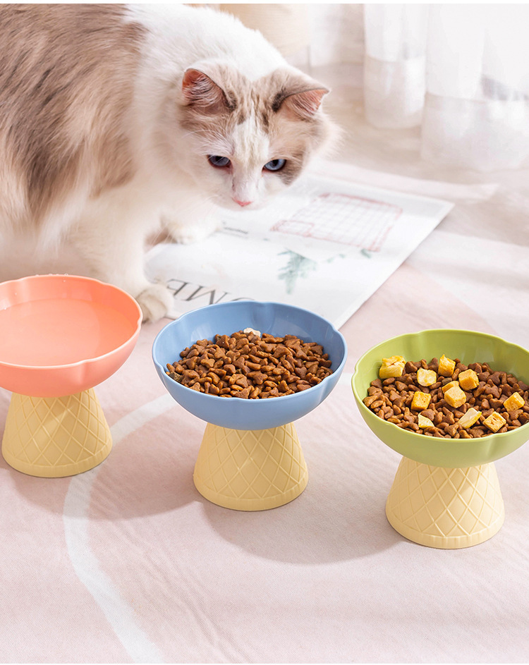 Pet bowls, cat bowls, dog bowls, anti-knock cat water and food bowls, small and medium-sized pet cat food bowls, dog plastic bowls pic 10