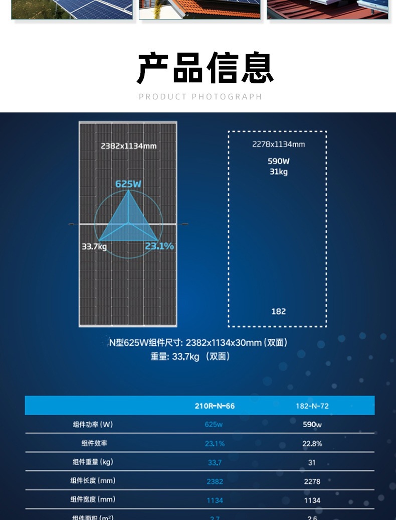 Trina Solar Solar Panel Manufacturer wholesals 625-720w double-sided original factory A-class N-type module solar panels pic 6