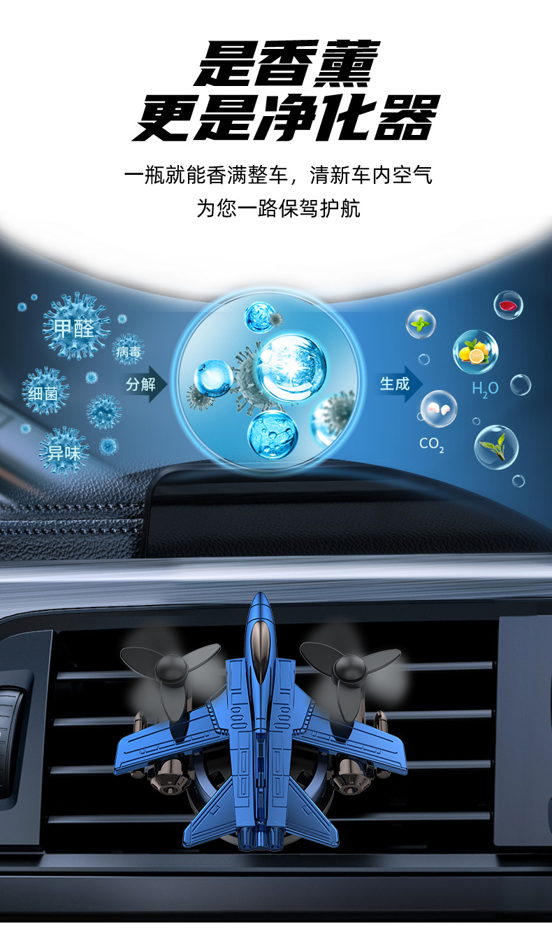 2024 New car perfume, aircraft air outlet aromatherapy, car air conditioning port clip decoration, solid balm, interior pic 8