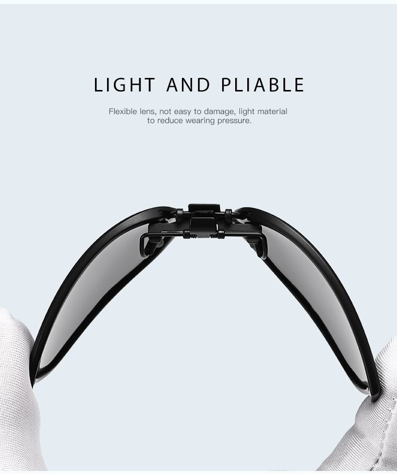 2025年新款偏光夹片太阳镜1017时尚男女近视可上翻墨镜夹片夜视镜详情5