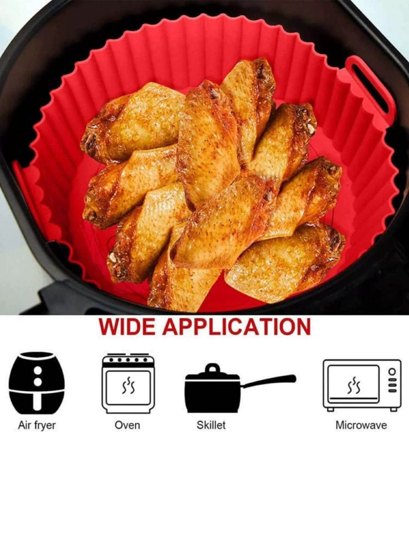 Air fryer, silicone baking tray, all-purpose oven baking tray, food-grade silicone barbecue tray, cake mold, baking mold pic 18