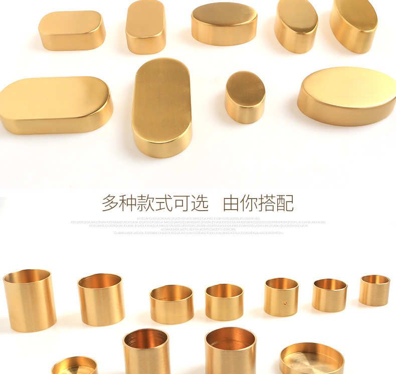 铜脚套家具纯铜新中式红木家具脚垫椅子沙发櫈护黄箍五金配件装饰详情13