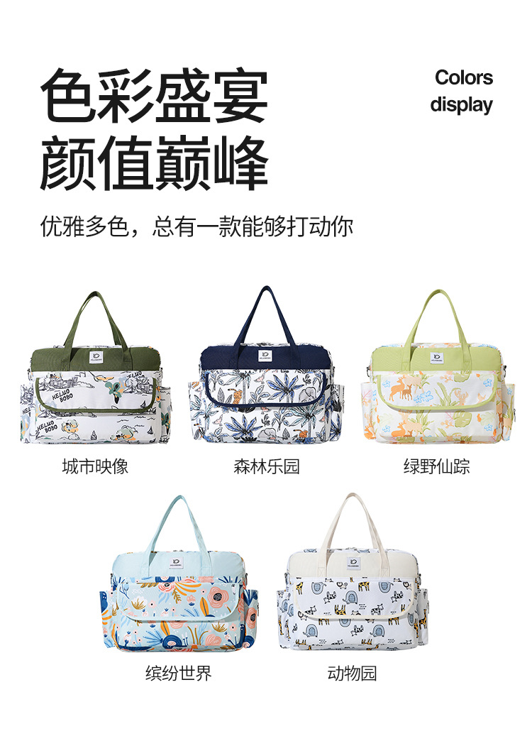 New waterproof large-capacity mom bag, multi-functional bottle storage bag, wear-resistant single-shoulder hand-carry bag for expectant mothers pic 4