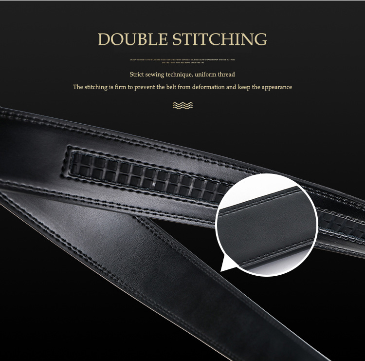 新款男士锌合金自动扣休闲商务腰带跨境热销二层牛皮皮带temu代发详情9
