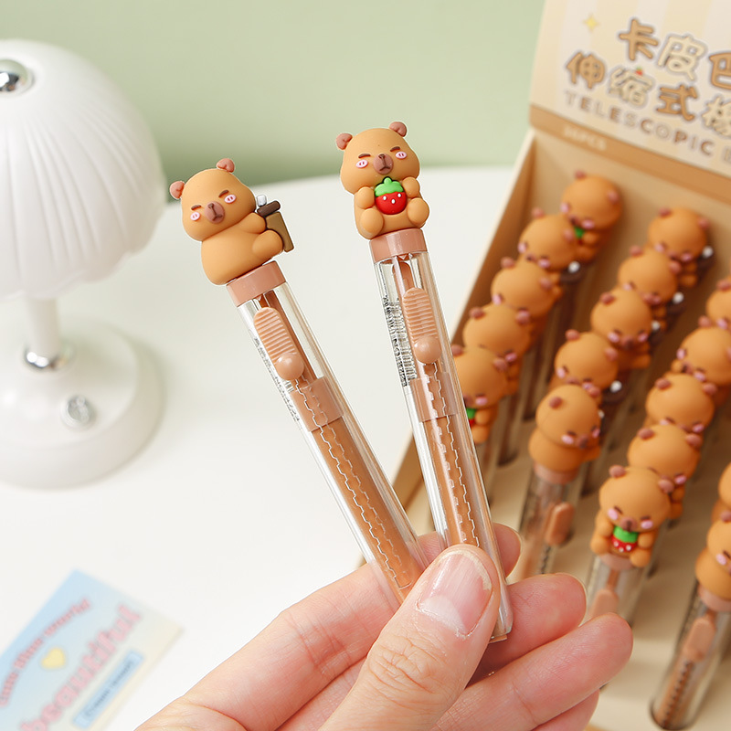 厂家直销批发卡皮巴拉学生按动伸缩橡皮擦电商外贸专供学习用品详情9