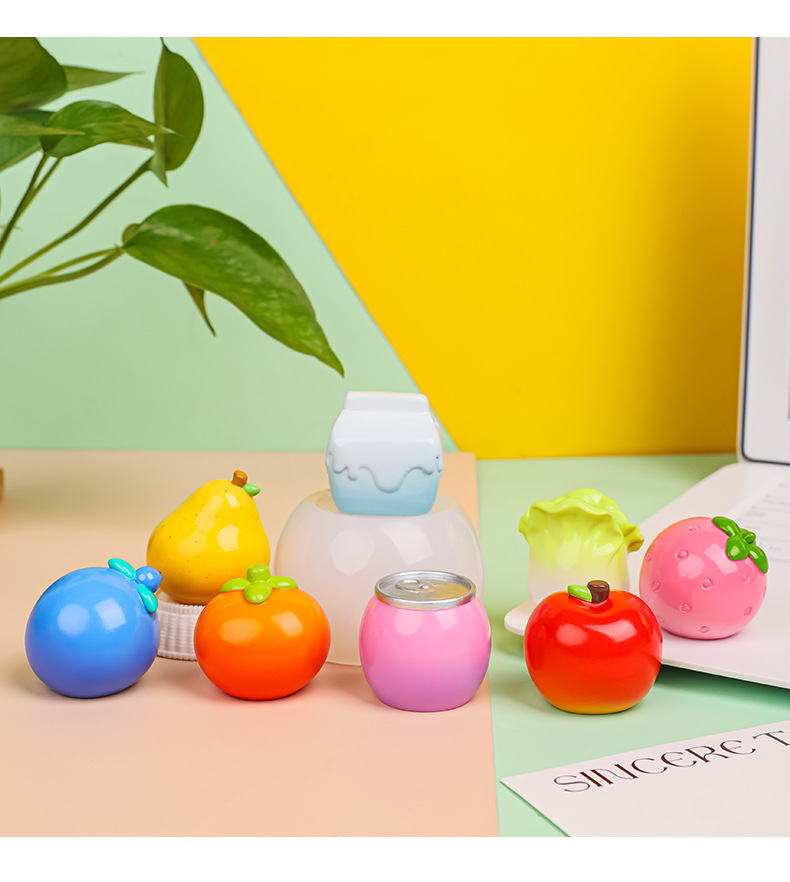 A cute and adorable figurine with words on it, symbolizing a little cute resin mini desktop decoration and a car ornament pic 15